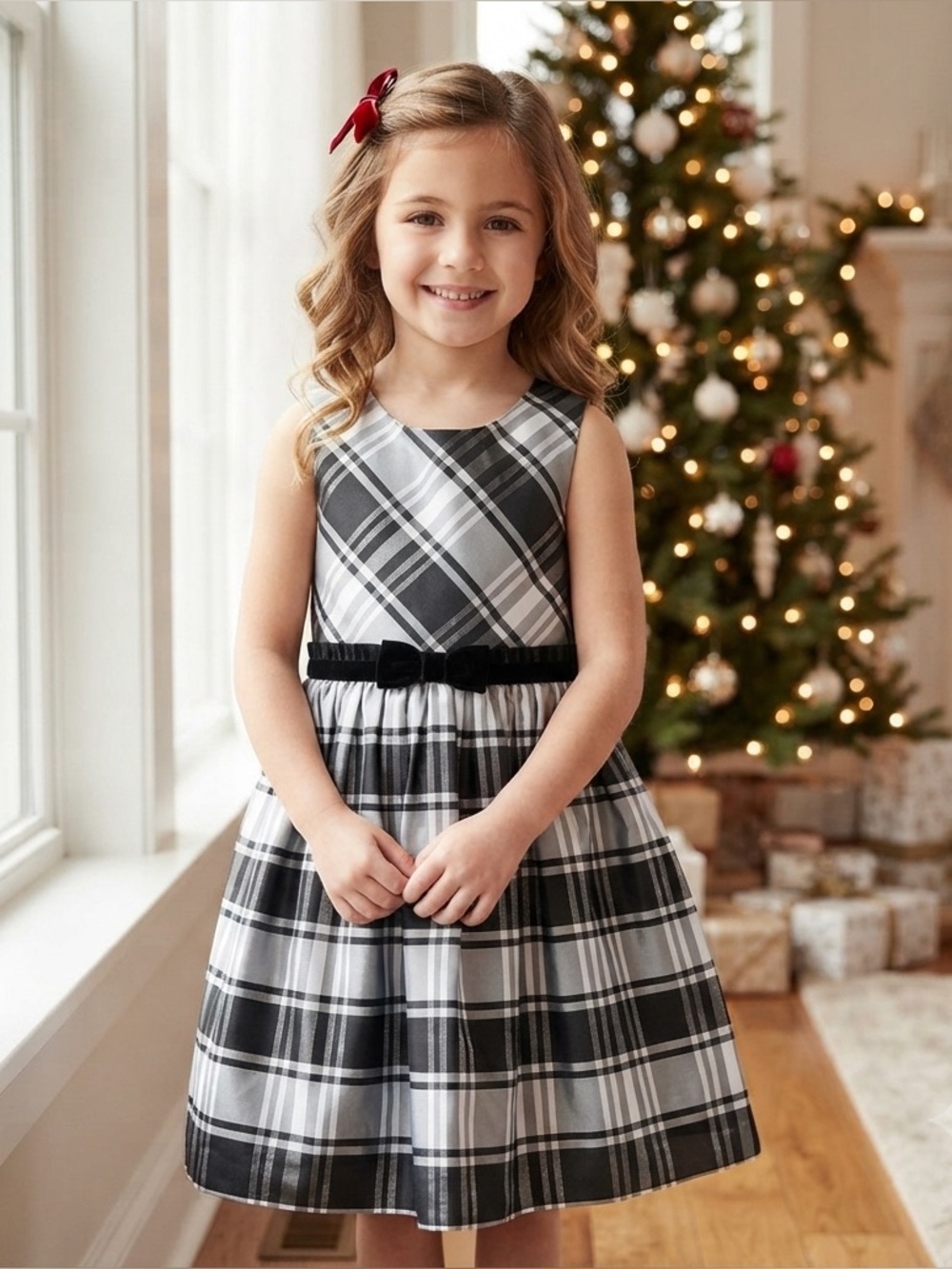 Black & White Plaid Dress